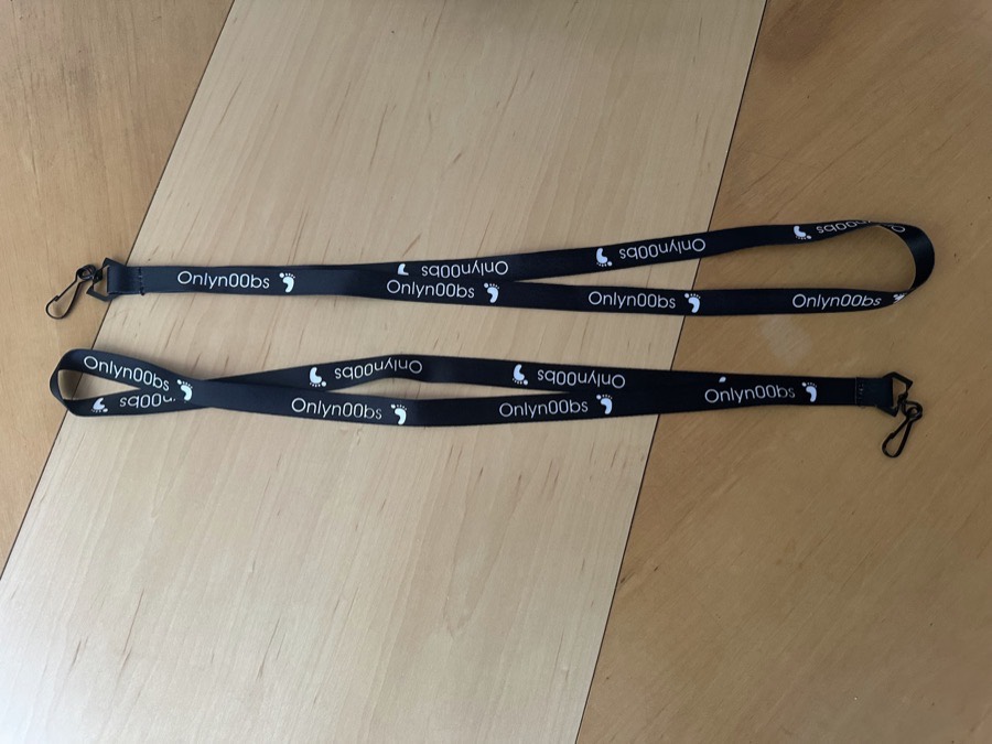 the lanyard that ships with each badge